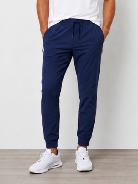 Soybu Other - SOYBU Performance Jogger Pants XL Blue Stretch Zip Pocket Athleisure NWT
